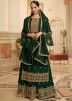 Green Sharara Suit With Heavy Embroidered Yoke