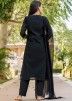 Black Hand Work Readymade Pant Suit