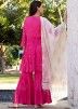 Pink Readymade Sharara Suit With Hand Work