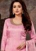 Pink Pakistani Woven Salwar Kameez With Dupatta