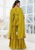 Readymade Green Embroidered Gharara Style Suit
