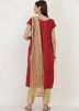 Readymade Maroon Embroidered Pant Salwar Suit