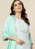 Readymade Turquoise Embroidered Sharara Suit
