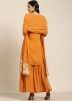 Readymade Orange Foil Printed Gharara Suit Set