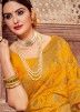 Yellow Zari Woven Bridal Saree In Silk