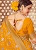 Yellow Zari Woven Bridal Saree In Silk