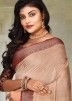Cream Banarasi Silk Saree In Heavy Pallu