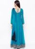 Blue Readymade Embroidered Anarkali Suit