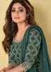 Shamita Shetty Green Gharara Suit With Dupatta