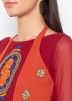 Multicolor Embroidered Readymade Kurta Set In Georgette