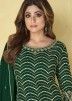 Shamita Shetty Green Embroidered Gharara Suit Set