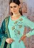 Green Thread Embroidered Anarkali Suit