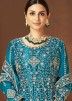 Blue Dori Embroidered Abaya Style Anarkali Suit