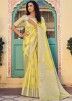 Yellow Silk Saree In Woven Design