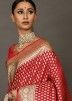 Red Traditional Bridal Saree With Blouse