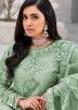 Green Embroidered Palazzo Suit With Dupatta