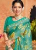 Rupali Ganguly Floral Print Green Saree