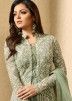 Drashti Dhami Green Anarkali Suit Set In Georgette