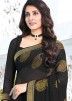 Black Laced Brasso Georgette Saree With Blouse