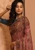 Brown Banarasi Silk Saree With Resham Work