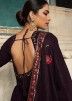 Purple Embroiderd Anarkali Style Suit & Dupatta