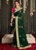Kajal Aggarwal Green Saree With Embroidered Details
