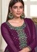 Purple Readymade Embroiderd Palazzo Suit Set