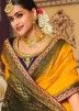 Yellow Traditional Embroidered Saree With Blouse