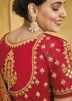 Cream Zari Woven Silk Saree With Heavy Blouse