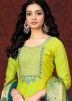 Yellow Chanderi Embroidered Suit Set
