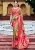 Multicolor Tissue Silk Saree With Zari Woven Motifs