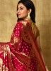 Pink Bandhej Print Bridal Saree With Blouse