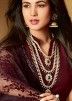 Sonal Chauhan Red Wine Anarkali Suit