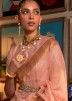 Pink Zari Woven Bridesmaid Saree With Viscose Blouse