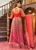 Multicolor Printed Anarkali Suit With Net Dupatta