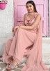 Peach Embroidered Readymade Palazzo Suit Set
