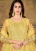 Yellow Thread Embroidered Anarkali Suit Set