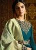 Jasmin Bhasin Blue Anarkali Suit In Satin