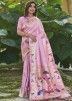 Pink Zari Saree In Paithani Silk