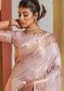 Pink Zari Woven Bridesmaid Saree With Heavy Pallu