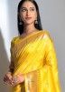 Yellow Paithani Silk Woven Saree & Blouse