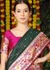 Green Paithani Silk Saree In Woven Work