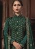 Green Embroidered Chiffon Palazzo Suit Set