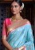 Blue Paithani Silk Woven Saree & Blouse