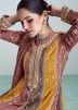 Multicolor Silk Embroidered Salwar Suit Set