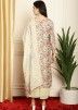 Peach Digital Printed Palazzo Suit In Cotton