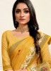Yellow Linen Saree With Blouse