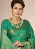 Green Silk Saree In Zari Woven Work