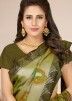 Green Woven Saree In Silk