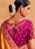 Purple Resham Work Silk Saree For Festive